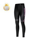 Pantalons de cyclisme pour femmes, longs pantalons d'hiver en polaire 5d absorbant les chocs, vtements ...