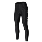 Pantalon de cyclisme pour hommes, rembourré, en gel, polaire, thermique, long, serré, noir, réfléchissant ... Pantalon de cyclisme pour hommes, rembourré, en gel, polaire, thermique, long, serré, noir, réfléchissant ...