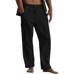 Pantalon homme lin et coton décontracté pant men toile eté yoga léger taille elastique Pantalon homme lin et coton décontracté pant men toile eté yoga léger taille elastique