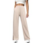 Pantalon large femme taille haute fond ouvert yoga sport jogging détente pantalon long avec poches Pantalon large femme taille haute fond ouvert yoga sport jogging détente pantalon long avec poches
