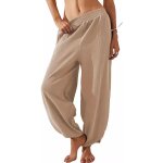 Pantalon sarouel pour femmes pants d'été léger et confortable avec poches pour la maison et la plage ... Pantalon sarouel pour femmes pants d'été léger et confortable avec poches pour la maison et la plage ...