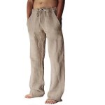 Pantalon de yoga ample en coton et lin respirant pour homme, avec cordon de serrage, pantalon long, luolv ... Pantalon de yoga ample en coton et lin respirant pour homme, avec cordon de serrage, pantalon long, luolv ...