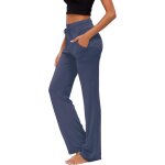 Pantalon de yoga pour femme avec poches loisirs jambe droite sport en modal cordon de serrage mode lounge ...