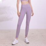 Pantalon de yoga pour femme sensation nue transpirable taille haute elastique avec fesses en forme de ...