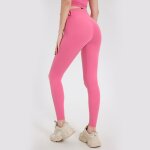 Pantalon de yoga pour femme taille haute pantalon de sport sensation nu pour l'entranement pantalon ...