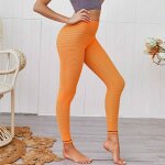 Pantalon de yoga en nylon pour femmes, elastique d'entranement, de gymnastique, push - up, absorbant ...