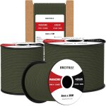 Paracord 3 mm 15 m 100% nylon paracord rope 425 3 strands type ii parachute cord for outdoors, crafts ...