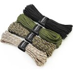 Paracord 4 mm, 4 pieces 33ft type iii 7 core strands 100% nylon paracord, with load capacity up to 250 ...