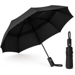 Parapluie anti - vent, r�sistant a la pluie et au vent fort ; pliable, unisexe, l�ger, r�sistant et compact, ...
