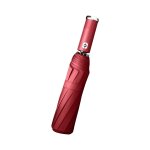 Parapluie automatique a led avec bande r�fl�chissante, lampe de poche invers�e, coupe - vent, trois plis, ...