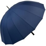 Parapluie de couple l�ger xxl en 16 pi�ces avec poign�e douce agr�able - diam�tre : 1, 29 m, bleu insignia, ...