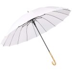 Parapluie de golf classique manche en bois coupe - vent solide ouverture automatique parapluie voyage ...