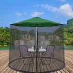 Parapluie de patio circulaire anti mos, filet de maille avec fermeture eclair, pour l'extérieur, tables ... Parapluie de patio circulaire anti mos, filet de maille avec fermeture eclair, pour l'extérieur, tables ...