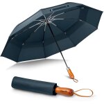 Parapluie pliant 54 inch avec double canope, golf parapluie solide umbrella au vent 134cm, parapluies ...