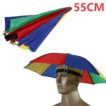 Parapluie de tte avec bande elastique, anti - pluie, vtements de sauna, casquette brolly, impermable, ...