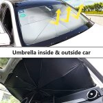 Parapluie pour voiture pare - brise, parapluie d'ombre de soleil de pare - brise de voiture protection ...