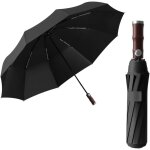 Parapluie de voyage pliant automatique compact pliable de luxe pour homme, ouverture et fermeture, poign�e ...