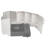 Pare brise de pole d'extrieur pliable en aluminium, 9 plaques, pare brise brleur a gaz, protection ...