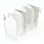 Pare brise de pole a gaz pliable en alliage d'aluminium, 9 plaques, pare brise de pole de cuisine de ...