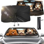 Pare soleil voiture pare brise avant rotation a 360 pliable, parapluie pare - soleil pour pare - brise ...