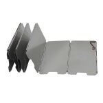 Pare vent pliant en acier inoxydable, 9 plaques, ustensiles de cuisine en plein air, camping, poêle a ... Pare vent pliant en acier inoxydable, 9 plaques, ustensiles de cuisine en plein air, camping, poêle a ...