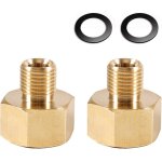 Patb - lot de 2 adaptateurs de gaz 1 / 2  droit vers 1 / 4  gauche - adaptateur de bouteille de gaz 1 ...