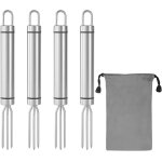Patb - 4 pcs fourchette a pommes de terre 18x2cm, fourchette a maïs en acier inoxydable avec 3 dents, ... Patb - 4 pcs fourchette a pommes de terre 18x2cm, fourchette a maïs en acier inoxydable avec 3 dents, ...