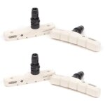 Patin de frein blanc vélo v - brake 72mm asymétrique qualité freinage vtt vtc ville fixie (2 paires) Patin de frein blanc vélo v - brake 72mm asymétrique qualité freinage vtt vtc ville fixie (2 paires)