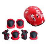 Patins a roulettes pour enfants, 7 pi�ces / ensemble, casque, genouill�re, coudi�re, equipement de protection, ...