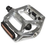Pedale bmx newton alu argent 9 - 16  roulement du (paire sur carte)