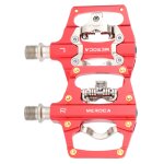 Pédales de vélo de montagne pédales de vélo pédale de vélo autobloquante rouge Pédales de vélo de montagne pédales de vélo pédale de vélo autobloquante rouge