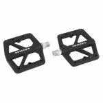 Pedale vtt descente - bmx newton noir fibre axe alu filetage 9 - 16 avec picots interchangeables (paire) ...