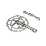 Pedalier route stronglight 8 - 9v. impact argent 172. 5mm 52 - 34 (axe carre 107mm)