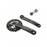 Pedalier vtt sunrace 10v. ms10 alu noir 175mm 40 - 30 - 22 integre avec cuvette