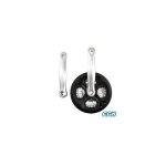 Pedalier vtt triple 42 - 34 - 24d l170 alu noir pare chaine demontable (axe carre 122)