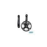 Pedalier vtt triple 44 - 32 - 22d l170 alu lasco noir / argent compatible 9v. (axe carre 110)