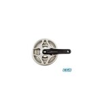 Pedalier vtt triple 48 - 38 - 28d l170 alu noir pare chaine demontable (axe carre)