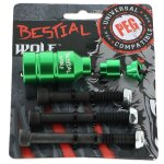 Pegs de trottinette bestial wolf peg alu vert avec visserie vert unique