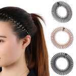 Peigne a ressort pour la natation, bandeau elastique pour cheveux avec strass, peigne pliable en plastique ...