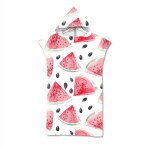 Peignoir a langer pour piscine, poncho de plage, protection solaire, capuche imprime, portable, gym, ...