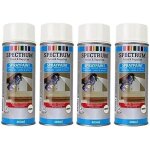 Peinture spray a�rosol - blanc brillante - lot de 4 bombes - 400ml chacune - bois, m�tal, aluminium
