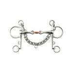 Pelham pour cheval double brisure avec pastille de cuivre premier equine