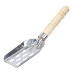Pelle a app�ts mixte en acier inoxydable 2025 avec manche en bois int�gr�, mat�riel de p�che pour p�cheurs ...
