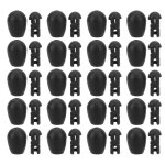 Perles abs pour connecteurs de p�che a la carpe, pour hame�ons, accessoires de p�che, noir, grand