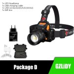 Perle de lampe l2 - led rechargeable par usb lampe frontale etanche super brillante , avec interrupteur ...