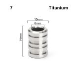 Perles de paracorde en acier allié au titane pour l'extérieur, lanière de couteau de camping, pièces ... Perles de paracorde en acier allié au titane pour l'extérieur, lanière de couteau de camping, pièces ...