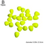 Perles de pche en caoutchouc souple, pour leurre, lumineux, boules scintillantes, pour hameon triple, ...