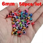 Perles de pche en ?il de poisson, 50 pices / lot, 6mm 8mm, mixte, documents shoous carolina rigs, taxes, ...