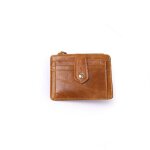 Petit portefeuille avec poche zippe marron