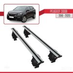 Barres de toit - ace - 4 - compatible peugeot 3008 - aluminium - gris - charge utile 300 kg